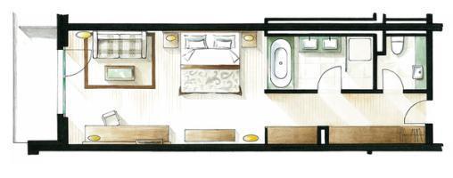 Le Petit Cervin Hotel Zermatt Ngoại thất bức ảnh Floorplan of a typical static